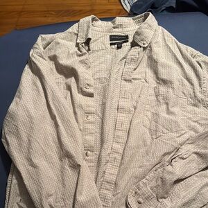 Banana Republic Cream Dress Shirt Corduroy Classic